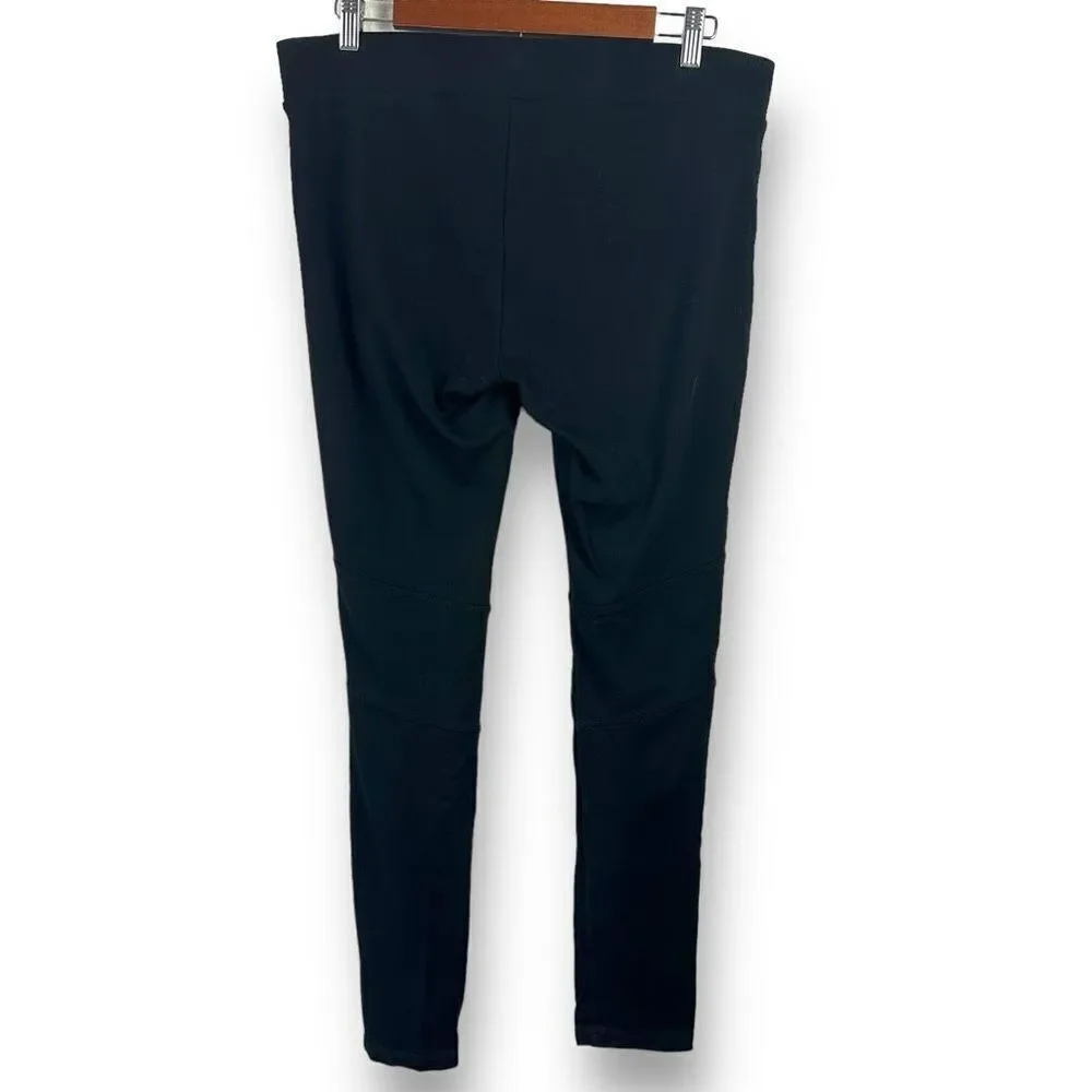 Cabi Women's Size L Ponte Knit Seamed Leggings Black Stretchy Pull On Style #543